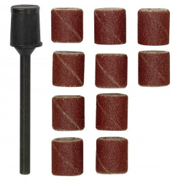 Csiszolóhüvelyek (10 db + hordozó)