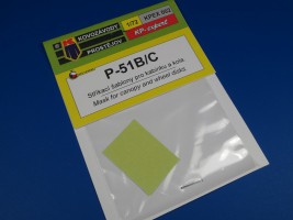 Szórósablonok a P-51B/C "Malcolm" pilótafülkéjéhez és kerekeihez