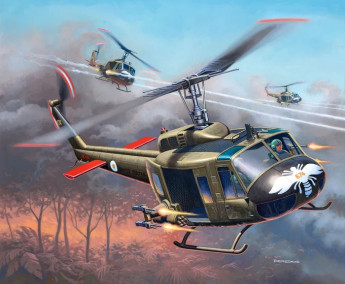 1:100 Bell UH-1H harci helikopter