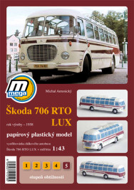 1:43 Škoda 706 RTO LUX (vystřihovánka)
