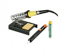 30 W-os forrasztópáka állvánnyal, tapadókoronggal és ólommentes forrasztópálcikával