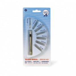 Mini kézi fúró 7 db HSS fúrófejjel