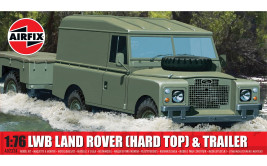 1:76 LWB Land Rover and Trailer (Hard Top)