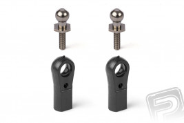 M3-as csatlakozó 6,0 mm-es gömbfejű csappal, hatszögletű talppal és M3-as csappal (10 db)