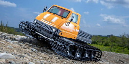 1:12 Kyosho Trail King EP övvel szerelt jármű, sárga (kész szett)