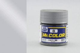 Barva Mr. Color akrylová č. 008 – Silver (10 ml)