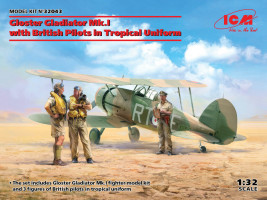 1:32 Gloster Gladiator Mk.I brit pilótákkal