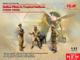1:32 Italian Pilots in Tropical Uniform, 1939–1943