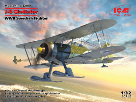 1:32 Gloster J-8 Gladiator svéd második világháborús vadászgép