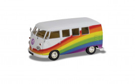 1:43 VW lakóautó, béke, szeretet és szivárvány