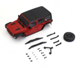 Mini-Z 4x4: Jeep Wrangler Unlimited Rubicon MX01 karosszéria (Firecracker piros)