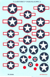 1:72 USAF/NAVY výsostné znaky (2. světová válka)