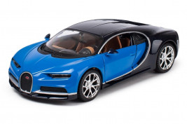 1:24 Bugatti Chiron kék (összeszerelő sor)