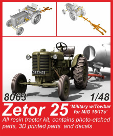 1:48 Zetor 25 "Military vonóhoroggal a MiG 15/17-ekhez"
