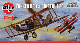 1:72 Fokker Dr.1 Triplane és Bristol F.2B vadászgép Dogfight Double (Classic Kit VINTAGE)