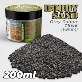 Vékony Hobby Homok - Sötétszürke 1-3mm (200 ml)