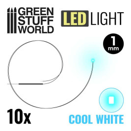 LED dióda hideg fehér 1mm (10 db)