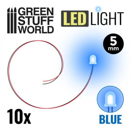 LED dióda kék 5mm (10 db)
