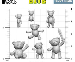3D Printed Set Teddy Bear – 3D tištění medvídci (14 ks)