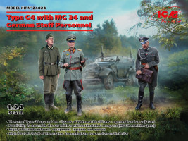 1:24 Mercedes-Benz Type G4 w/ MG 34 and German Staff Personnel