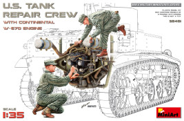 1:35 Amerikai Tankjavító Legénység Continental W-670 Motorral