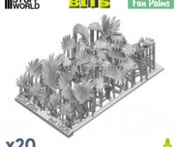 3D Printed Set Fan Palms – 3D tištěné palmy (20 ks)