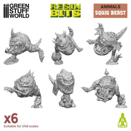 3D nyomtatott Squig Beasts készlet – 3D nyomtatott Squig Beasts (6 db)