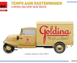 1:35 Tempo A400 Kastenwagen 3-Wheel Delivery Box Truck