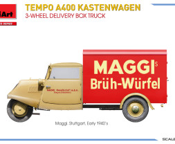 1:35 Tempo A400 Kastenwagen 3-Wheel Delivery Box Truck