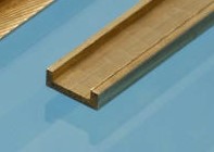 Sárgaréz profil C 3x1x305 mm (1 db)