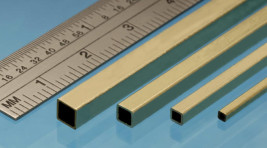3,2x0,353x305 mm-es négyzet keresztmetszetű sárgaréz zárt profil (3 db)