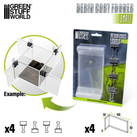 Nagyméretű, változtatható formájú (kicsi) műgyanta öntött keretek