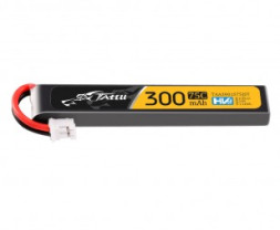Gens Ace LiPo Tattu sorozat - 1S 300mAh 3.8V 75C 1S1P 1.14Wh Lipo akkumulátorcsomag JST csatlakozóval mikro drónokhoz