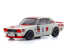 Mini-Z AWD Nissan Skyline 2000GT-R KPGC10 Racing 72 No.6 Piros KT-531P távirányítóval