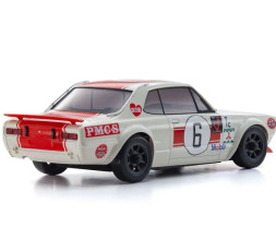 Mini-Z AWD Nissan Skyline 2000GT-R KPGC10 Racing 72 No.6 Piros KT-531P jeladóval