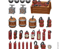 3D Printed Resin Set Old World Explosives – gyantatöltetek és kilövők (30 db)