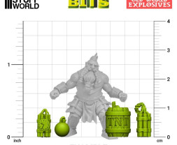 3D Printed Resin Set Old World Explosives – gyantatöltetek és kilövők (30 db)
