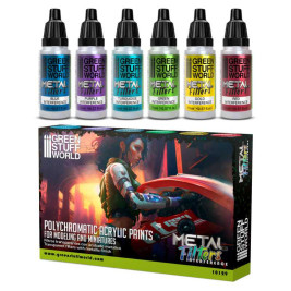 Fémszűrők Interferencia – Polikromatikus akrilfestékek (6× 17 ml)