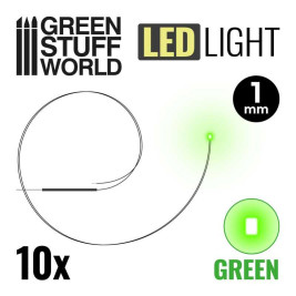LED dióda zöld 1mm (10 db)