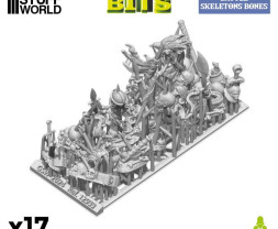 3D Printed Battle Skeleton Bones – 3D nyomtatott koponyák (17 db)