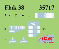 1:35 2 cm-es FlaK 38 német légvédelmi ágyú legénységgel
