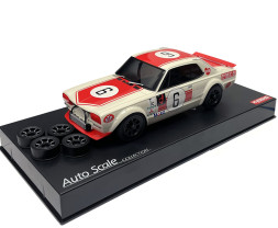 Kyosho Mini-Z AWD/RWD: Nissan Skyline 2000GT-R (KPGC10) No.6 piros karosszéria + Watanabe hátsókerék-meghajtású felnik