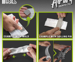 Air Dry Foam Clay – modellező agyag szürke (250 g)