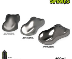 GSW Black Chrome Paint Spray – fekete króm festék spray-ben (400 ml)
