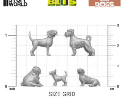 3D Printed Set Small Dogs – Kis kutyák 3D nyomtatása (24 db)