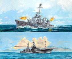1:700 USS Indianapolis és USS Fletcher (ajándékkészlet)