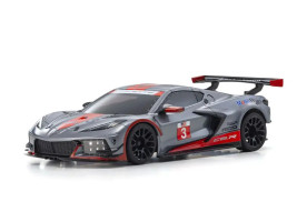 Mini-Z RWD MR-04 Chevrolet Corvette C8-R Fegyvermetál / Piros KT-531P adóval