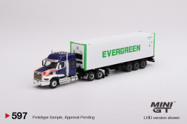 1:64 Western Star 49X Blue w/ 40' Reefer Container ″Evergreen″
