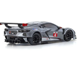 Kyosho Mini-Z RWD: Chevrolet Corvette C8-R karosszéria fegyvermetál / fehér
