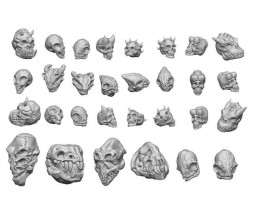 Gyantából készült idegen koponyák – gyantából készült idegen koponyák (30 db)